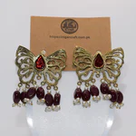 Antique Oxidized Butterfly Earrings (1)
