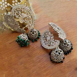 Antique Oxidized Peacock Ear Cuff