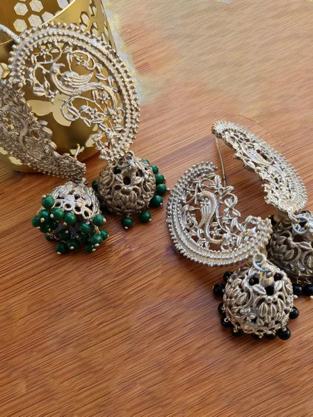 Antique Oxidized Peacock Ear Cuff