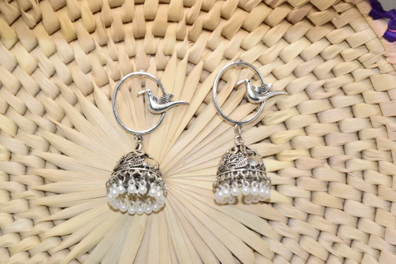 Silver Bird Bali Earrings