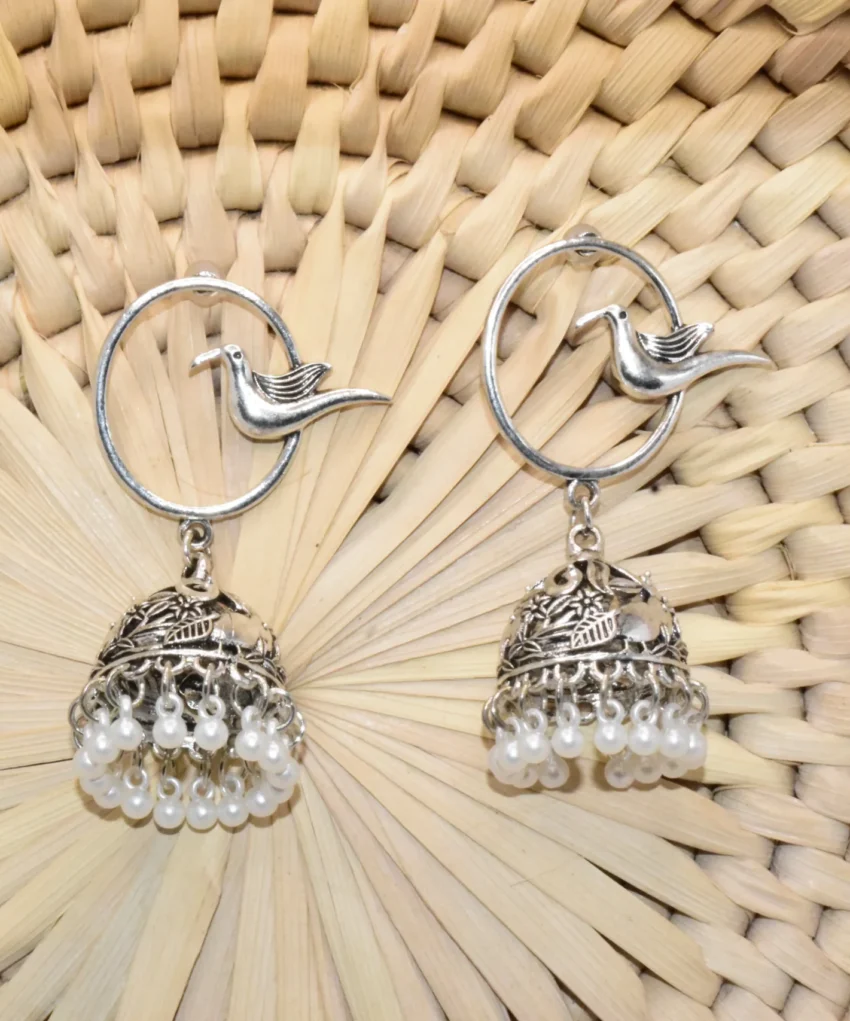 Silver Bird Bali Earrings