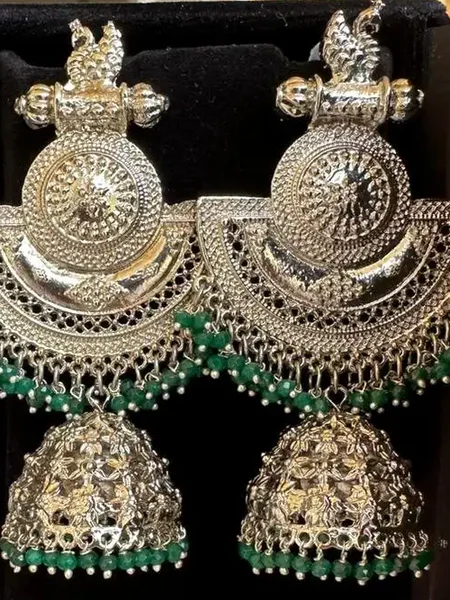 Emerald Green Statement Earrings