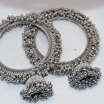 Gajra Silver Bangles - Metal Bangles