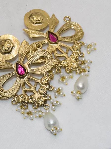 Gold Bow Earrings- Gold Earrings -02