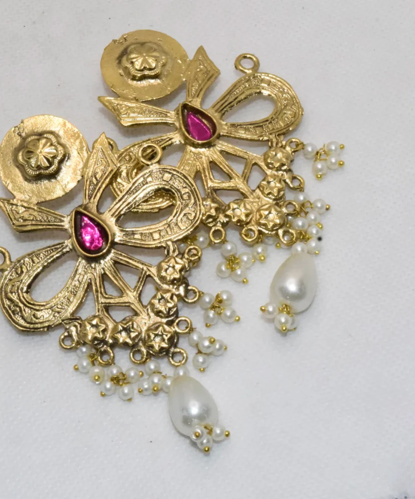 Gold Bow Earrings- Gold Earrings -02