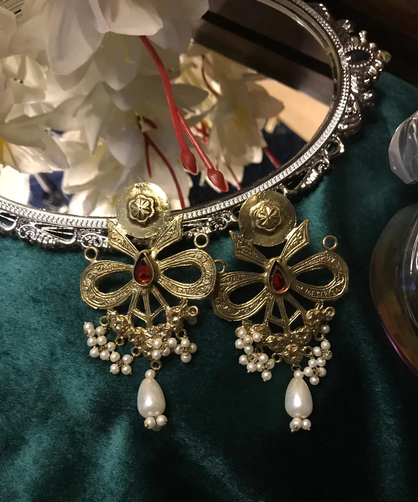 Gold Bow Earrings- Gold Earrings