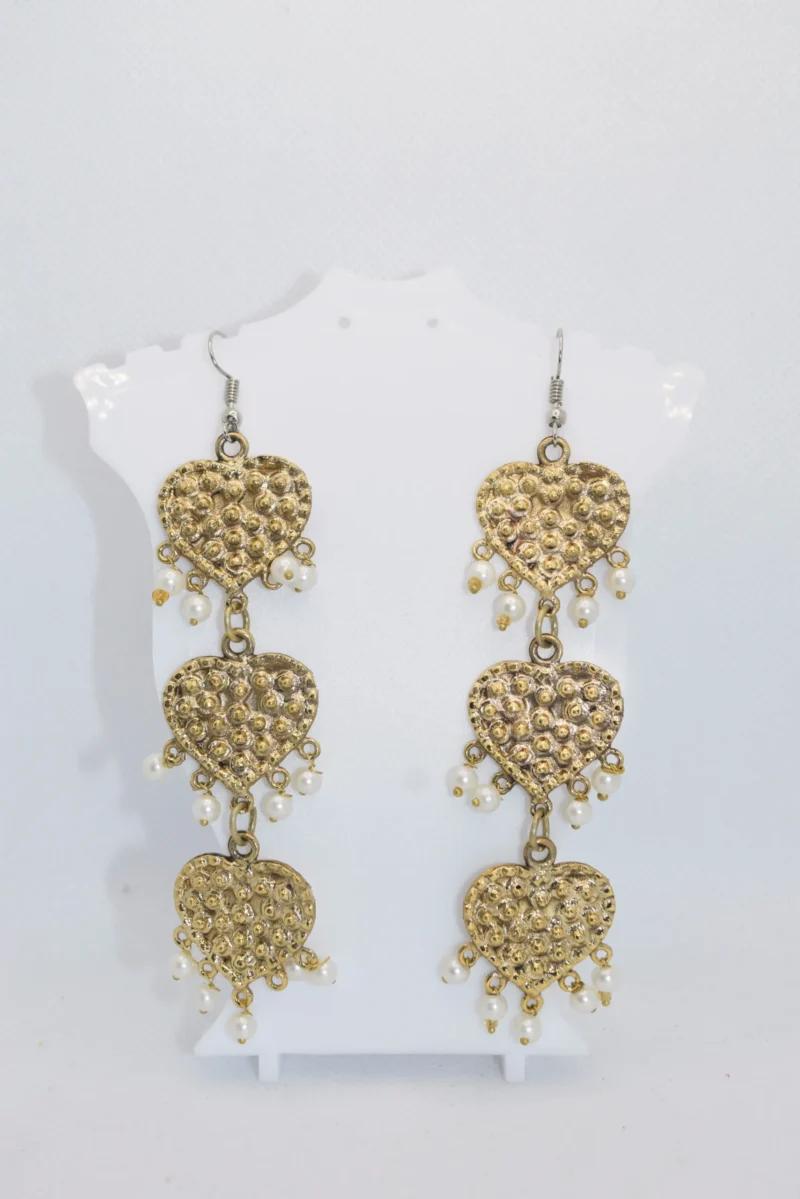 Gold Heart Earrings
