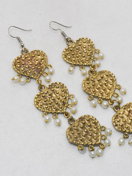 Gold Heart Earrings