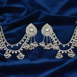 Jhumki Sahara Earrings in White Color