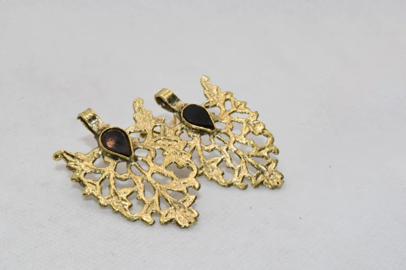 Leaf Shaped - Antique Earrings - Gold Earrings for Women