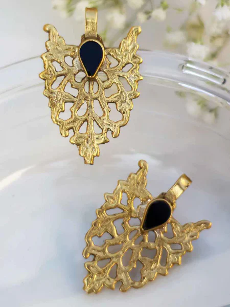Leaf Shaped - Antique Earrings - Gold Earrings for Women