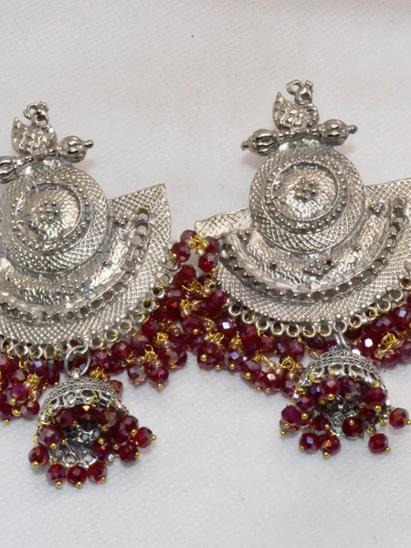 Magenta Statement Earrings 01