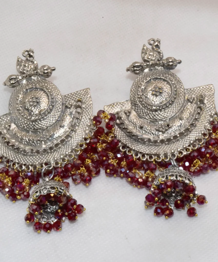 Magenta Statement Earrings 01
