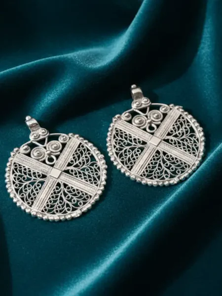 Mesh Circle Earrings