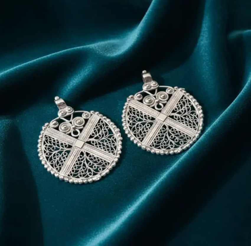 Mesh Circle Earrings