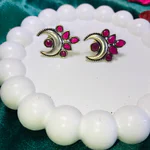 Moon Silver Stud Earrings