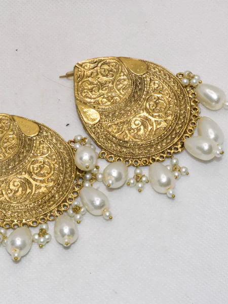 Oxidized Jewelry—Antique Earrings - gold earrings design