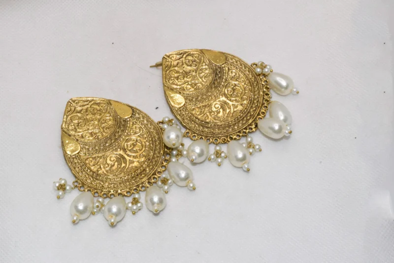 Oxidized Jewelry—Antique Earrings - gold earrings design