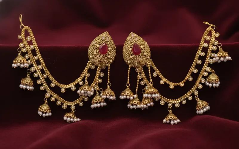 Pearl Shaped Jhumki Sahara Earrings