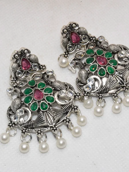 Silver Antique Earrings - Drop Earrings -01