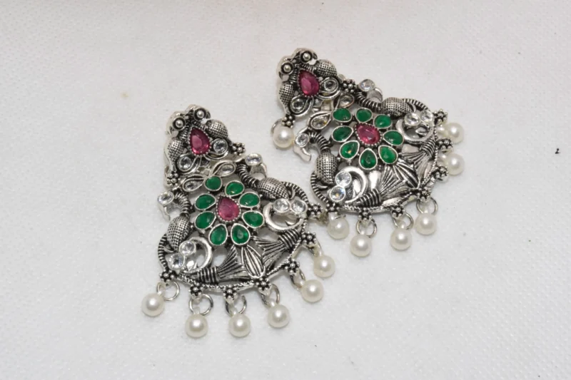 Silver Antique Earrings - Drop Earrings -01