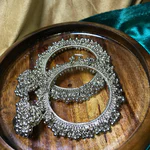Gajra Silver Bangles - Metal Bangles
