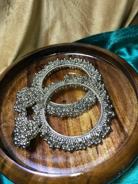 Gajra Silver Bangles - Metal Bangles