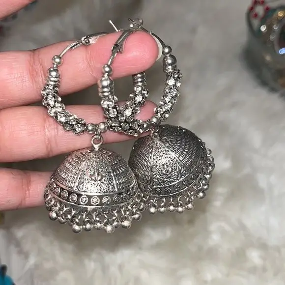 Silver Jhumki