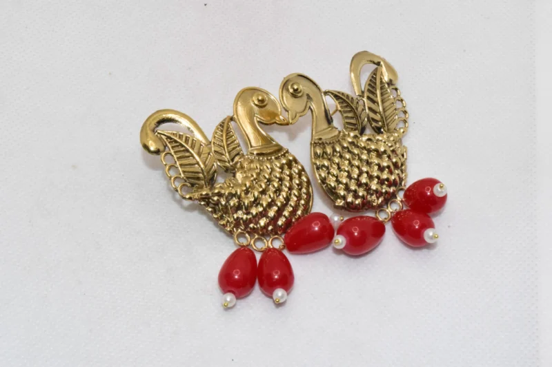 Silver Peacock Earrings 03