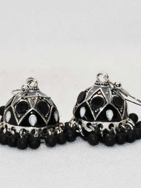 Small Jhumki with Multicolor - Brown