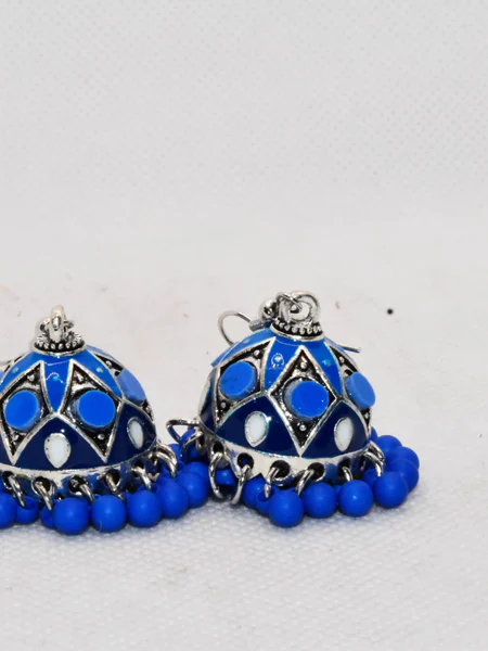 Small Jhumki with Multicolor - Brown