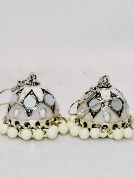 Small Jhumki with Multicolor - Brown