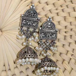 Swan Love Silver Earrings