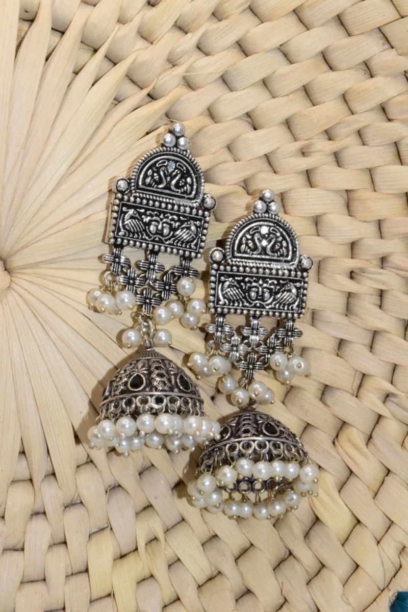 Swan Love Silver Earrings