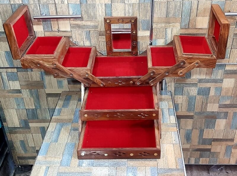 Antique Wooden Jewelry Box