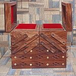 Antique Wooden Jewelry Box