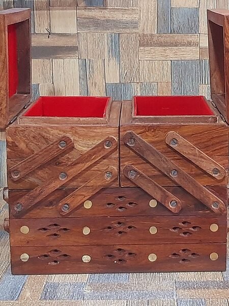 Antique Wooden Jewelry Box