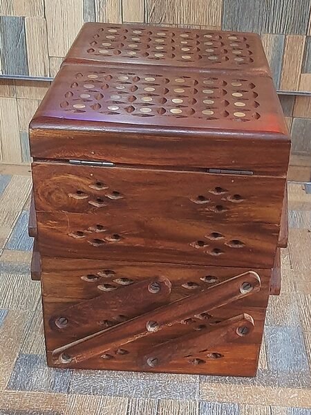 Antique Wooden Jewelry Box