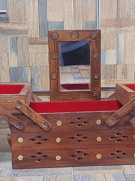 Antique Wooden Jewelry Box