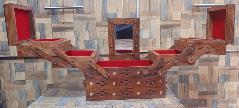 Antique Wooden Jewelry Box