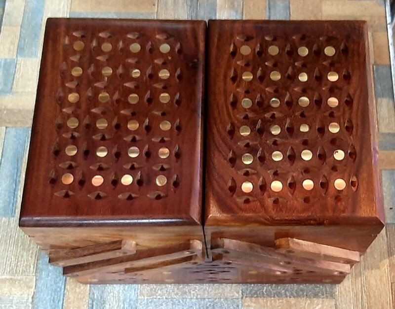 Antique Wooden Jewelry Box
