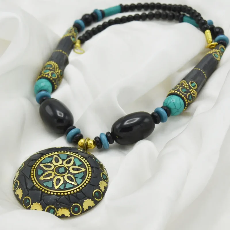 Afghani Jewellery - Black Stone Mala
