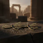 Antique Gold Long Butterfly Earrings