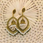 Antique Gold Long Jhumki Earrings 09