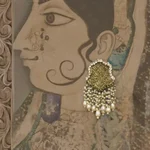 Antique White Beads Earrings