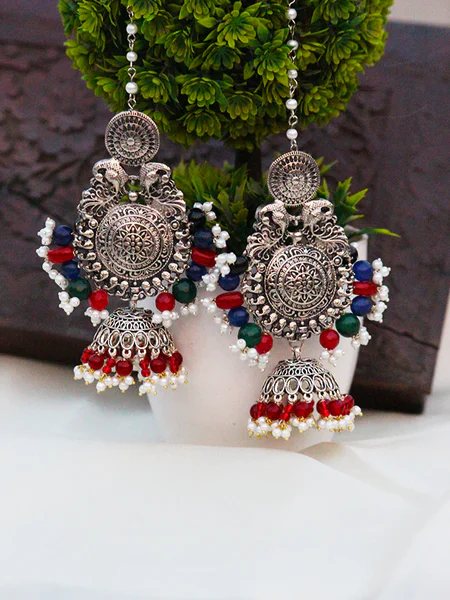 Big Antique Earrings Silver