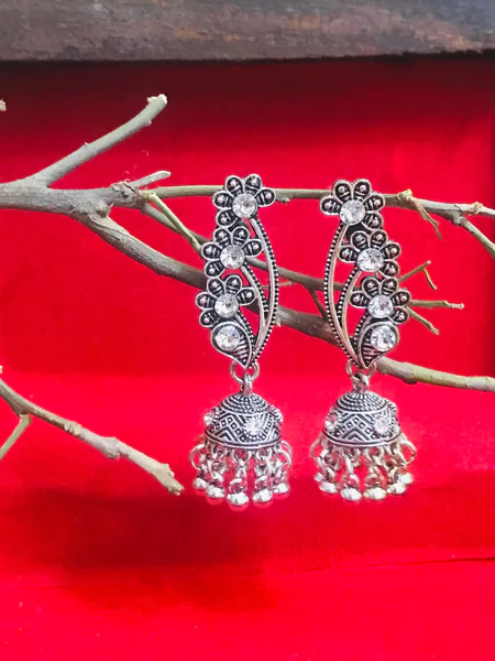 Charming Oxidized Earrings Small