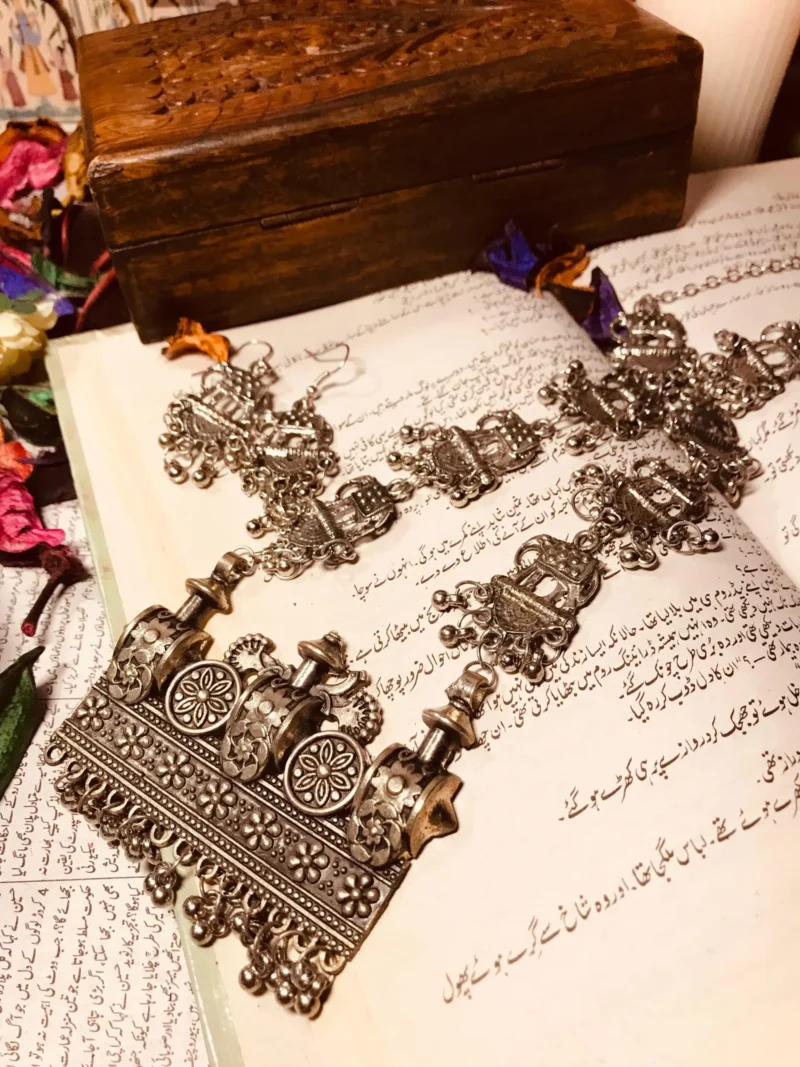 Ecstatic Long Mala Necklace - Oxidized Jewelry in Pakistan