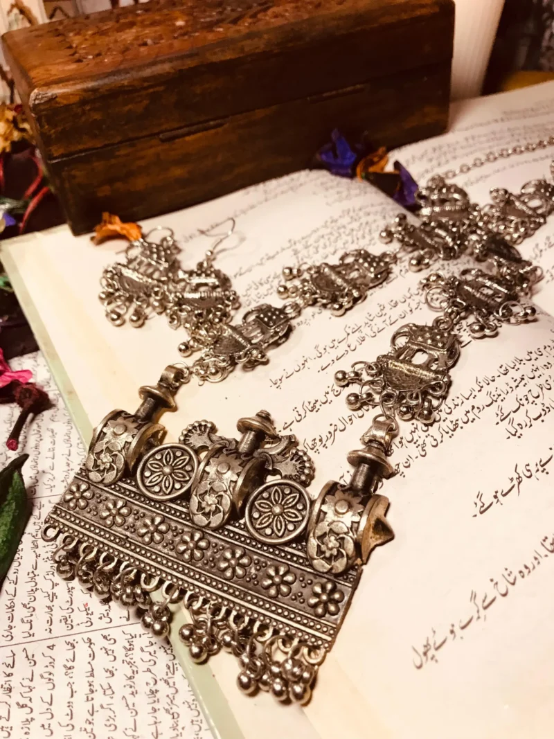 Ecstatic Long Mala Necklace - Oxidized Jewelry in Pakistan