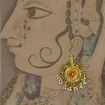 Red boho earrings - Antique Jewelry